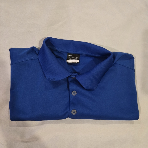 Nike Gold Dri Fit Men's Blue Polo Shirt 2xl - Picture 1 of 6